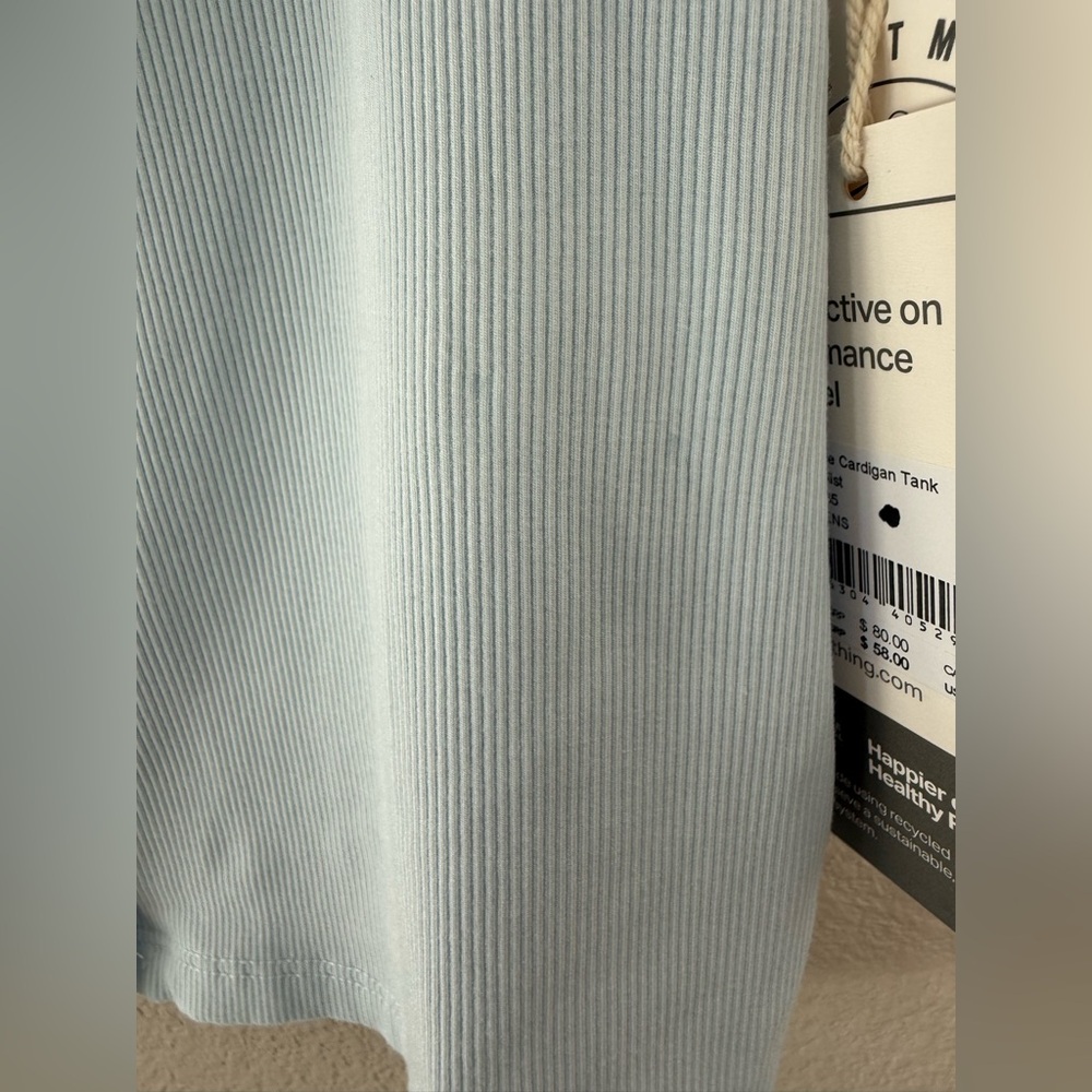 NEW - Vuori - Pose Cardigan Tank - Light Mist - Picture 4 of 5